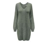 JDY Robe en Tricot à Manches Longues pour Femmes Coupe régulière. Midi Pull Chemise col V mi-Long JDYELANORA.
