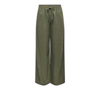JdY Say Linen Hw Wide Pant WVN Noos Pantalon en Lin, Kalamata, S x 32L Femme