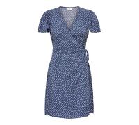 JdY sezen Life S/S WVN Dia Robe enveloppante, Indigo, L