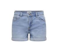 JDY Short en Jean pour Femme avec Revers et Design Five-Pocket Classique, Couleurs:Bleu-3, Taille:XL