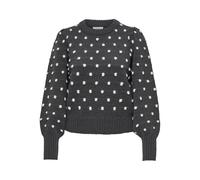 JdY Sigrid Life L/S on Puff Pull KNT Noos Tricot, Gris foncé, XS Femme