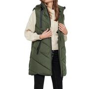 JDY Skylar OTW Noos Waistcoat à Capuche rembourré Gilet, Marron, L Femme