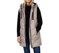 JDY Skylar Padded Hood Waistcoat OTW Noos Gilet, Chateau Gris/Noir, S Femme