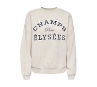 JDY Sweat-shirt 'JDYMESA' beige chiné / bleu foncé, Taille XL