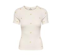 JDY T-shirt 'JDYLUCKY' jaune / vert clair / blanc naturel, Taille L