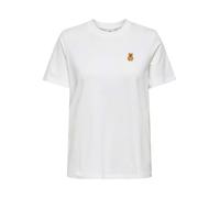 JDY T-shirt 'JDYPISA' marron / blanc cassé, Taille S