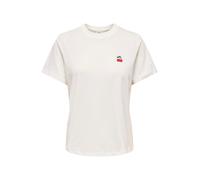 JDY T-shirt 'JDYPISA' rouge / blanc, Taille L