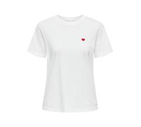 JDY T-shirt 'JDYPISA' rouge / blanc, Taille XS