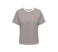 JDY T-shirt 'JDYPISA' rouge vif / noir / blanc, Taille S