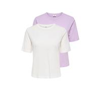 JDY T-shirt 'JDYRex' lavande / blanc cassé, Taille XL
