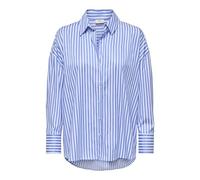 JdY Vesper L/S T-Shirt Ample à Rayures WVN, Cloud Dancer, XL