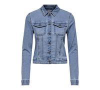 JDY Veste en Jean Denim Moderne avec Coupe Classique et Boutons, Couleurs:Bleu-3, Taille:S