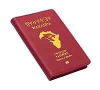 JDYaoYing Étui de passeport en similicuir imprimé Kingdom of Wakanda avec plusieurs emplacements pour cartes et billets, Rouge D., Taille unique