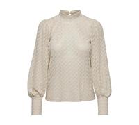 JDYAVERY L/S Lace Top JRS Noos, T-Shirt À Manches Longues Femme, Sandshell,