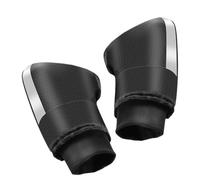 JDZYFFS 2 Manchons de Guidon Moto pour Piaggio Liberty 125 1997-2026 | Doublés de peluche et bordés d'un liseré réfléchissant, ils abritent les mains du froid et des projections