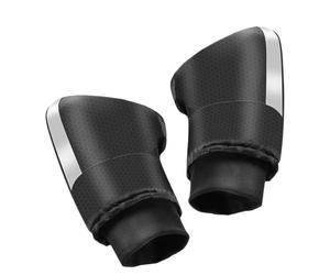 JDZYFFS 2 Manchons de Guidon Moto pour Piaggio Liberty 125 1997-2026 | Doublés de peluche et bordés d'un liseré réfléchissant, ils abritent les mains du froid et des projections