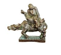 JDZYFFS Art Statue Figurine Sculpture, Sculpture en Bronze Représentant Le Personnage Chinois Lao Tseu, Sculptures De Lao Tseu Chevauchant Un Taureau, Décoration Amusante