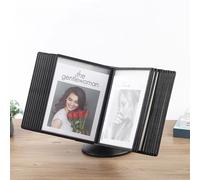 JDZYFFS Organiseur de Bureau, 20 Pochettes d'affichage, Porte-Documents de référence, système de référence Bureau, Porte-Documents Rabattable réglable, présentoir catalogues Durable Peu encombrant