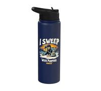 Je Balaye Avec But Mostly Curling Compétition Stainless Steel Insulated Water Bottle