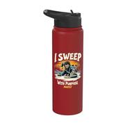 Je Balaye Avec But Mostly Curling Compétition Stainless Steel Insulated Water Bottle