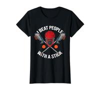 Je Bats des Gens avec Un Joueur de Crosse T-Shirt Graphique avec Valeur