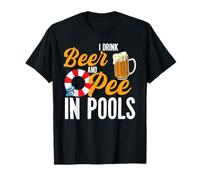 Je bois de la bière et fais pipi dans les piscines Natation amusante Je fais pipi dans les piscines T-Shirt