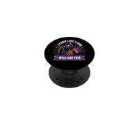 Je campe comme Une Fille Sauvage et Libre PopSockets PopGrip Adhésif