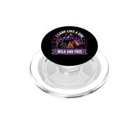 Je campe comme Une Fille Sauvage et Libre PopSockets PopGrip pour MagSafe