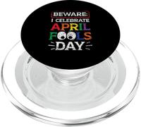 Je célèbre Le Poisson d'avril Journée Humour Blague Sayings Sarcastique PopSockets PopGrip pour MagSafe