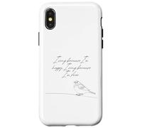 Je Chante Parce Que Je suis Heureuse Je Chante Parce Que Je suis Un Moineau Libre Coque pour iPhone X/XS