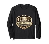 Je Chasse, C'est ce Que Je Fais Vintage Hunter Hunting Lover Retro Manche Longue