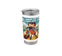 Je cherche à qui le fudge t'a demandé une annonce du milieu du siècle Gobelet isotherme en acier inoxydable double paroi