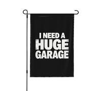 Je cherche un grand drapeau de jardin pour mon garage. Drapeau de jardin fantaisie 12x18 double face pour maison.