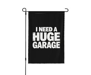 Je cherche un grand drapeau de jardin pour mon garage. Drapeau de jardin fantaisie 12x18 double face pour maison.