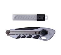 Je Cherche une Idée DI8319 Cutter avec trois lames, Gris/bleu/Rouge *Coloris Aléatoire*