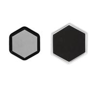JE CHERCHE UNE IDEE - DI8551 Patins de Déplacement de Meuble Hexagonaux, 8 Pièces, Protection Auto-Adhésive Verre, Bois, Carreaux, Réduction Bruit, Taille Standard, Noir/Blanc