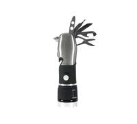 JE CHERCHE UNE IDEE - LT2418 Lampe Torche Multifonction 8 en 1 - Tournevis, Ciseaux, Couteau, Décapsuleur, Brise-vitre - 2 Intensités + Mode Clignotant - pour Camping