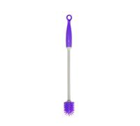 JE CHERCHE UNE IDEE - ME2192 Goupillon de Nettoyage en Silicone pour Bouteilles - Design Optimal - Cheveux Durs - 3 x 3 x 30 cm - Couleurs Rose/Bleu/Violet/Vert
