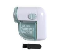 JE CHERCHE UNE IDEE - ME2197 Rasoir Électrique Anti Bouloche Portable pour Vêtements - Nettoyage Tissus, Canapés et Pulls - Compact 8 x 4,50 x 7,50 cm - Rose/Bleu/Violet/Vert