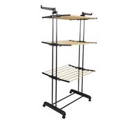 JE CHERCHE UNE IDEE, ME2747, Étendoir en Spirale innovant pour Un séchage Rapide, idéal pour draps Housses et couettes, avec Organisateur de Chaussettes Pratique - Couleur : Blanc