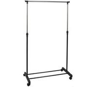 Je Cherche Une Idee - Portant en métal avec roulettes 80 cm Noir G