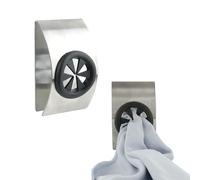 JE CHERCHE UNE IDEE - RG5848 Crochet Adhésif INOX Argent - Design Moderne pour Cuisine - Installation Facile - Dimensions 5 x 3 x 8 cm - Idéal Salle de Bain