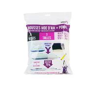 Je Cherche Une Idee IDEBOX RG5964 Housse à Vide d'air avec Pompe - 6 pcs, Pet, Transparent, 57 x 0.50 x 100 cm