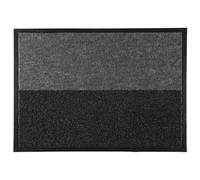 JE CHERCHE UNE IDEE, TX0174, Paillasson 2 en 1 Antidérapant et Brossant, Tapis d'Intérieur Durable, Facile à Entretenir, Idéal pour Entrées et Vérandas, 50x70 cm, Noir et Gris