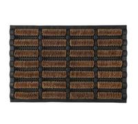 JE CHERCHE UNE IDEE - TX0184 Tapis Grattoir en Coco et Caoutchouc - Design Fonctionnel - Résistant à l'usure - Taille 40 x 60 cm - Nettoyage Facile - Couleurs Noir et Marron