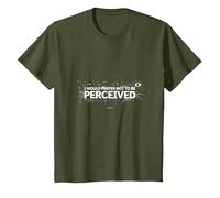 Je Choisis la Violence : pour ne Pas être perçue comme Une Image Graphique T-Shirt, Enfant, Olive, 10 Ans