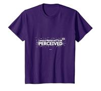 Je Choisis la Violence : pour ne Pas être perçue comme Une Image Graphique T-Shirt, Enfant, Violet, 4 Ans