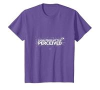 Je Choisis la Violence : pour ne Pas être perçue comme Une Image Graphique T-Shirt, Enfant, Violet Chiné, 6 Ans