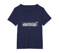 Je Choisis la Violence : pour ne Pas être perçue comme Une Image Graphique T-Shirt, Femme Grandes Tailles, Bleu Marine, 4X