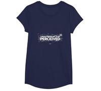 Je Choisis la Violence : pour ne Pas être perçue comme Une Image Graphique T-Shirt, Fille, Bleu Marine, L